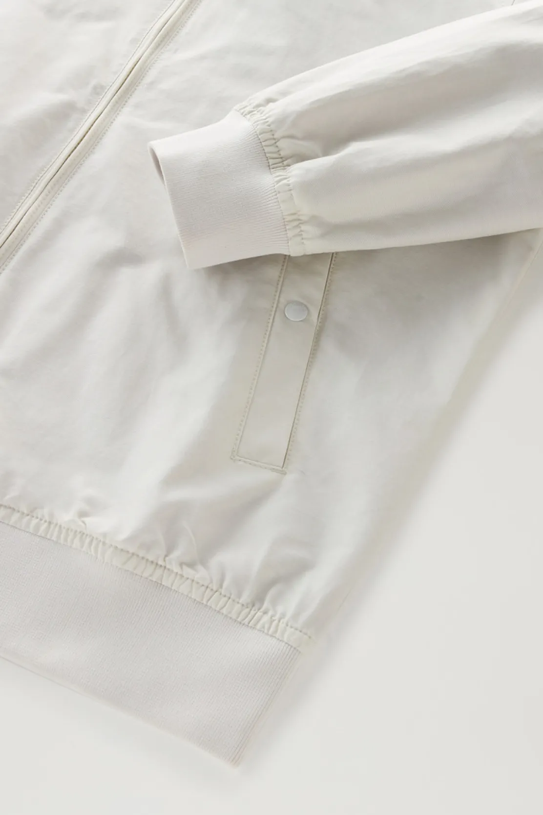 Bomber>Woolrich Bomber Cruiser In Ramar Cloth Con Collo Alto Stone