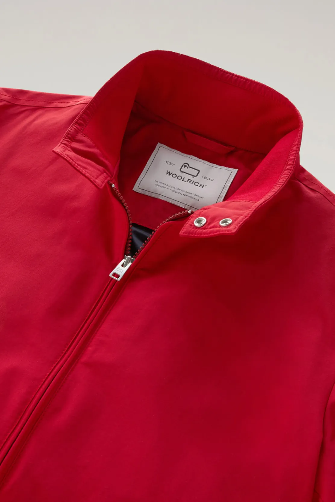 Bomber>Woolrich Bomber Cruiser In Ramar Cloth Con Collo Alto Sky Red