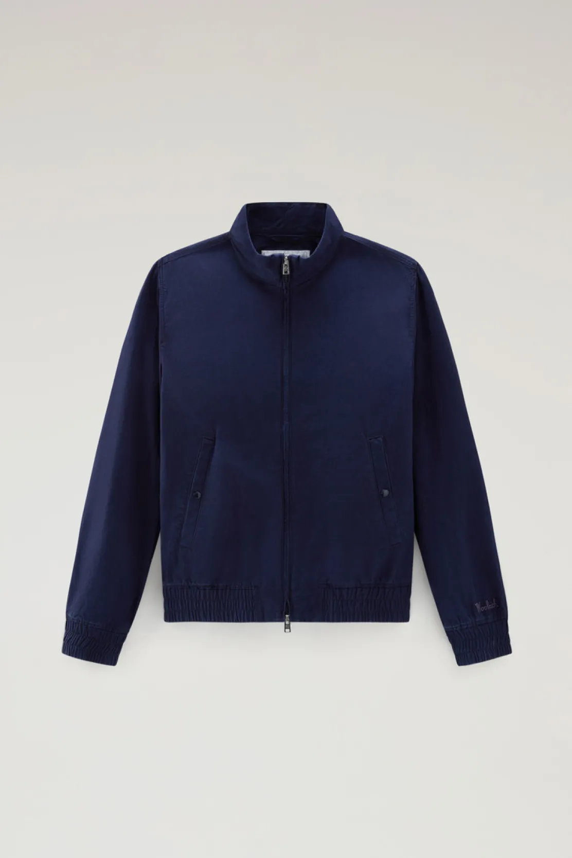 Bomber>Woolrich Bomber In Misto Cotone E Lino Maritime Blue