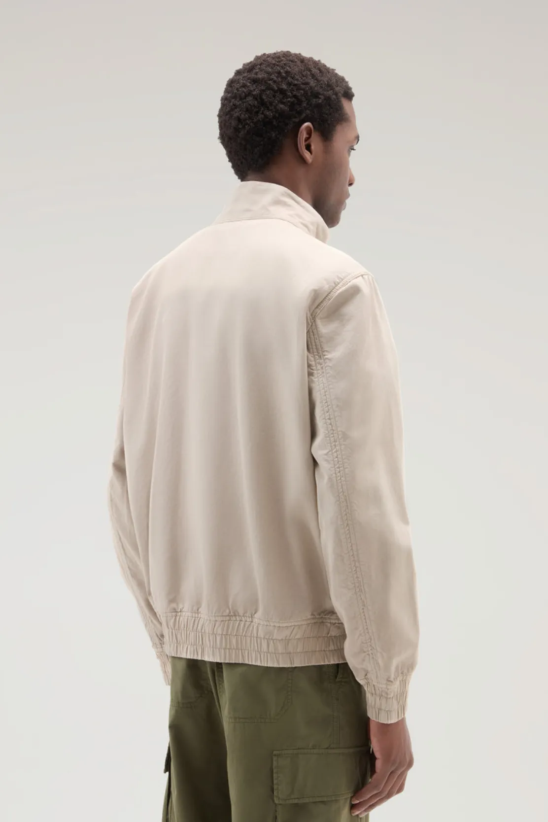 Bomber>Woolrich Bomber In Misto Cotone E Lino Rope