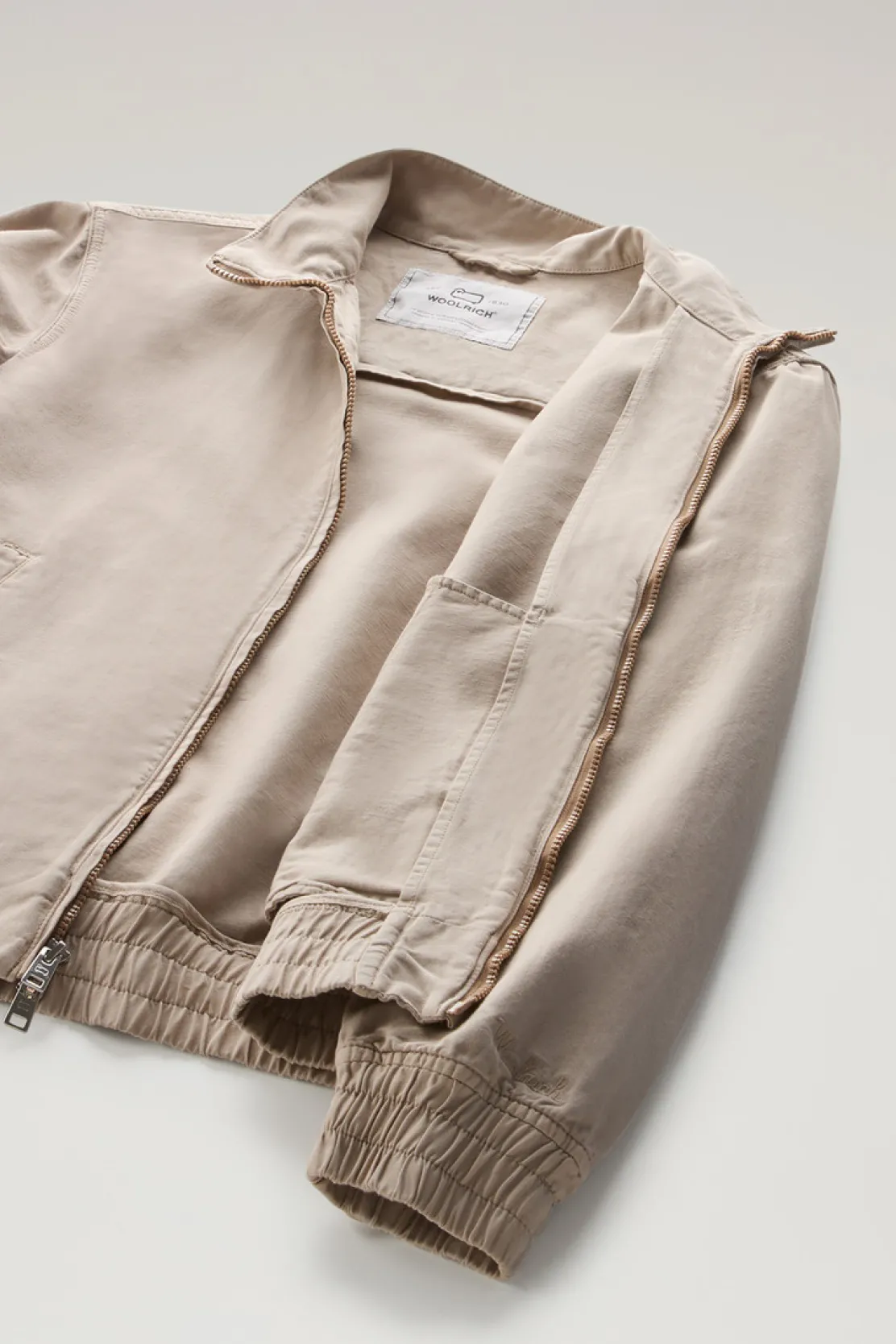 Bomber>Woolrich Bomber In Misto Cotone E Lino Rope