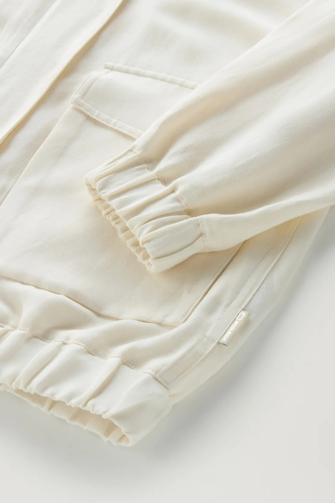 Bomber>Woolrich Bomber In Misto Lino Plaster White
