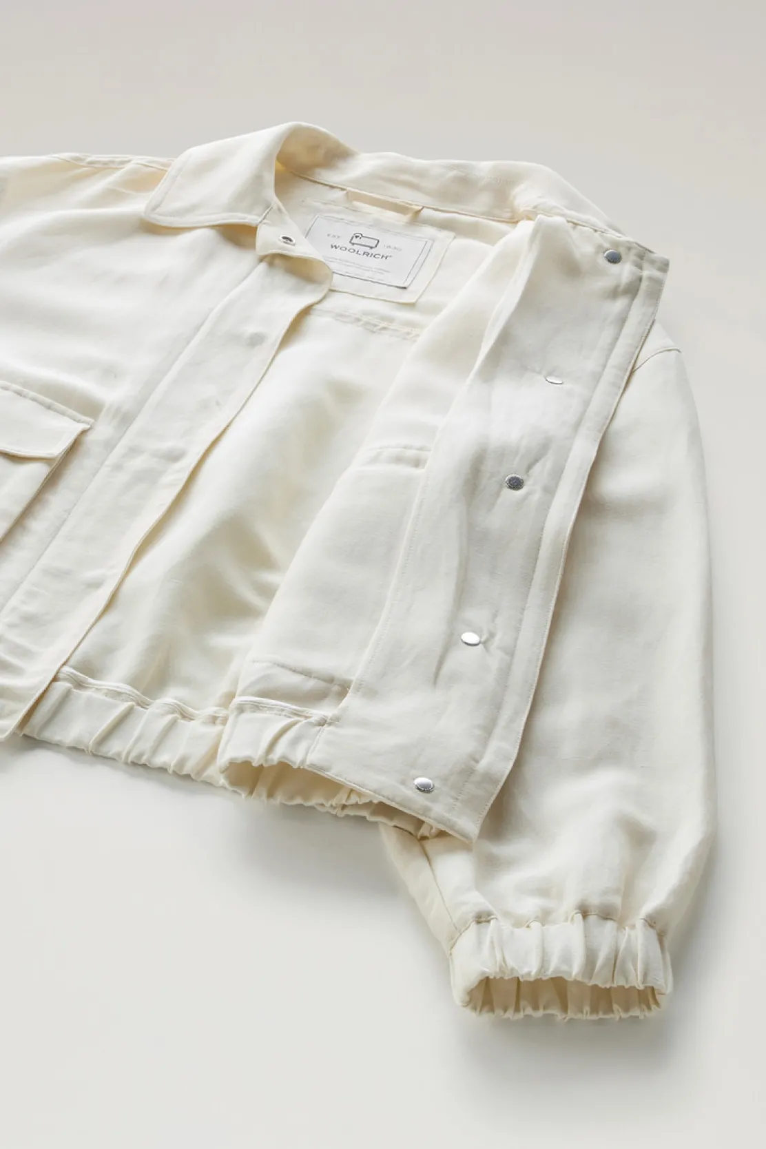 Bomber>Woolrich Bomber In Misto Lino Plaster White