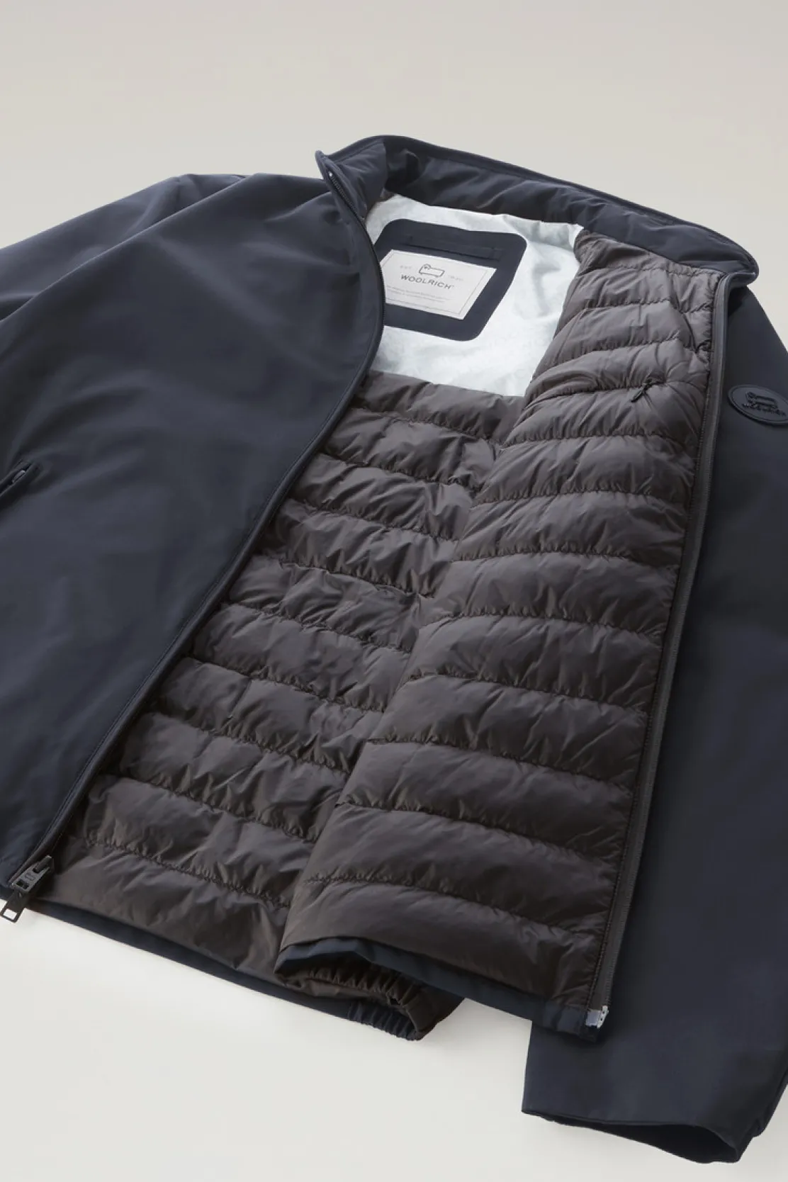 Bomber|Impermeabili>Woolrich Bomber Sailing Imbottito Melton Blue