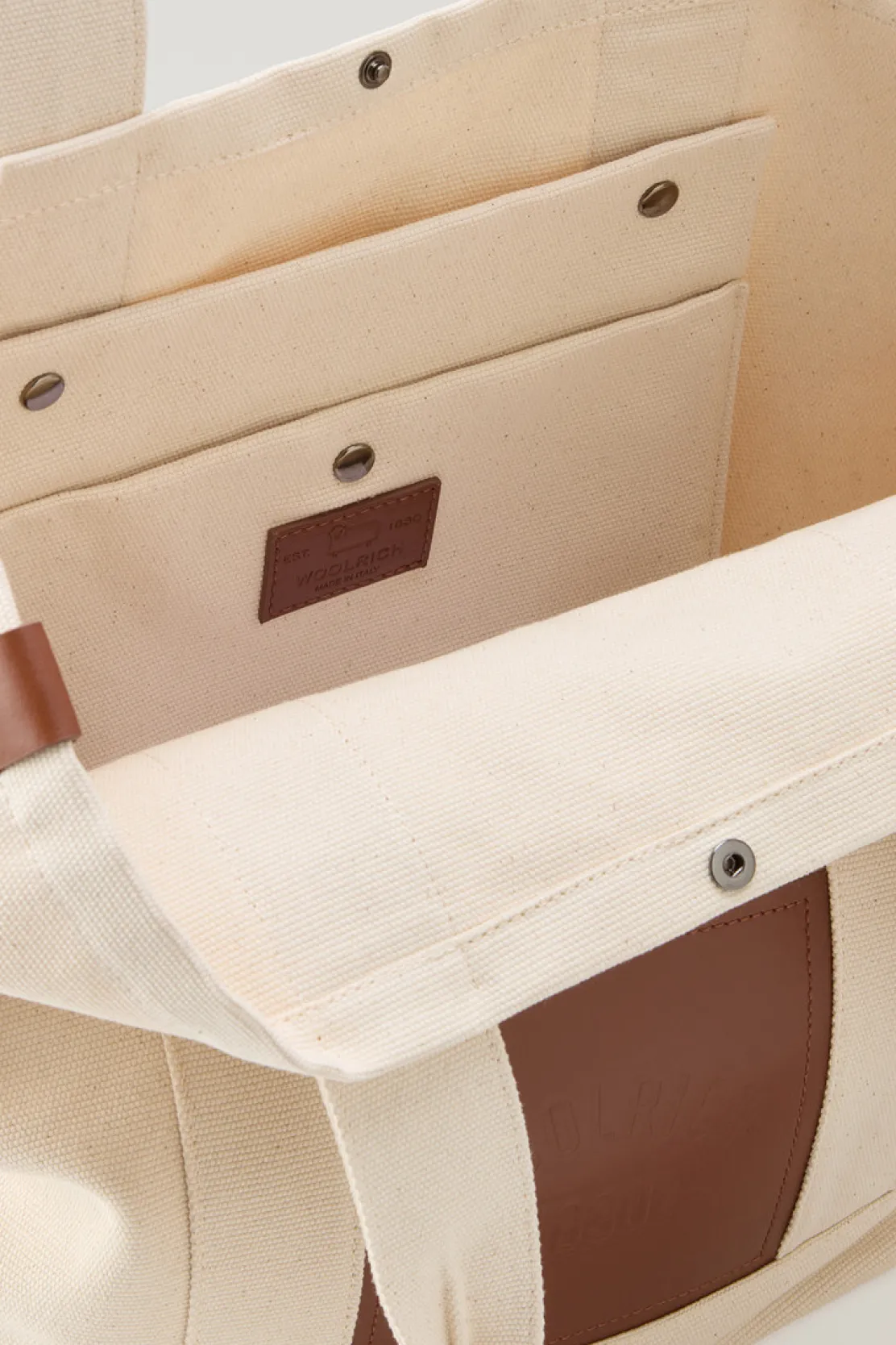Borse|Borse>Woolrich Borsa Premium Tote Ecrue