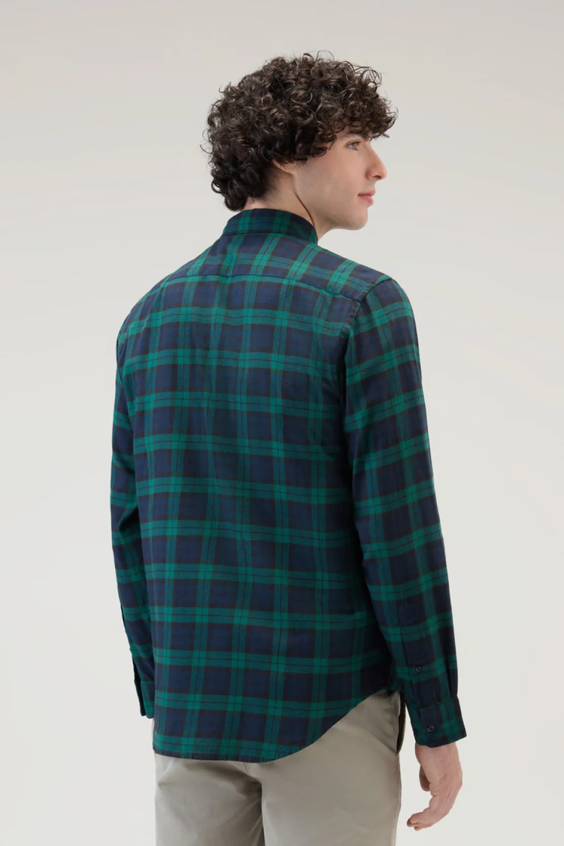 Camicie>Woolrich Camicia A Quadri In Flanella Leggera Black Watch