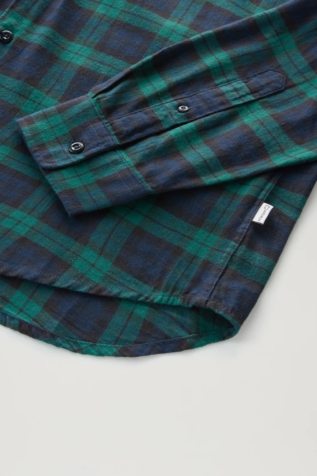 Camicie>Woolrich Camicia A Quadri In Flanella Leggera Black Watch