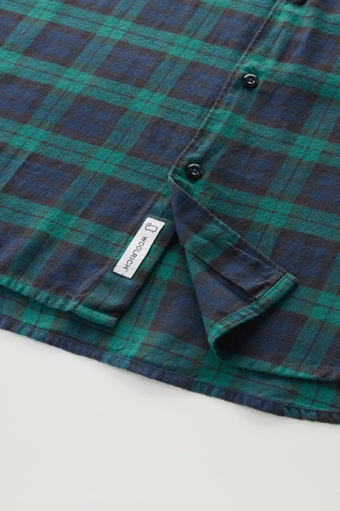 Camicie>Woolrich Camicia A Quadri In Flanella Leggera Black Watch
