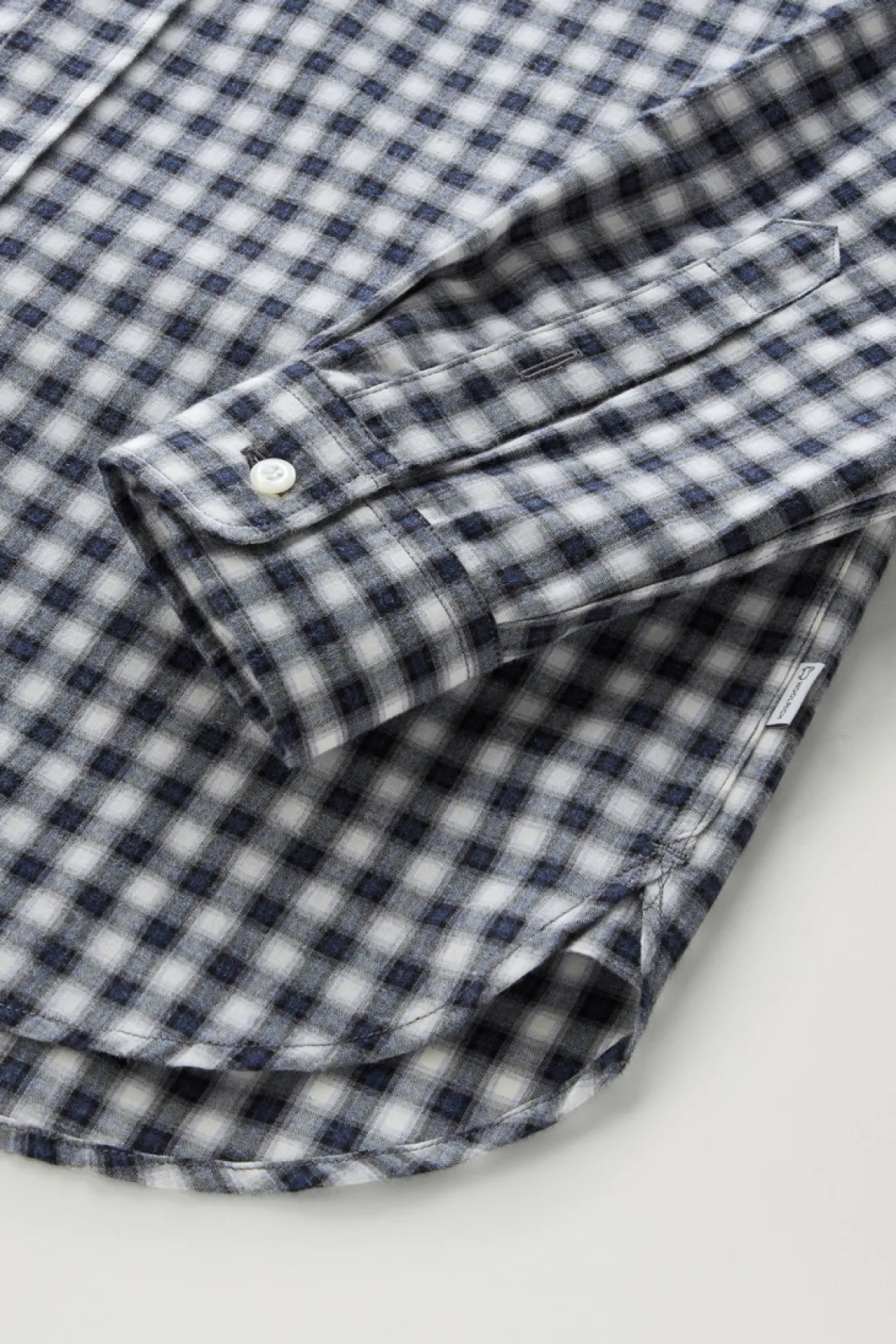 Camicie>Woolrich Camicia A Quadri In Puro Cotone Micro Check Blue