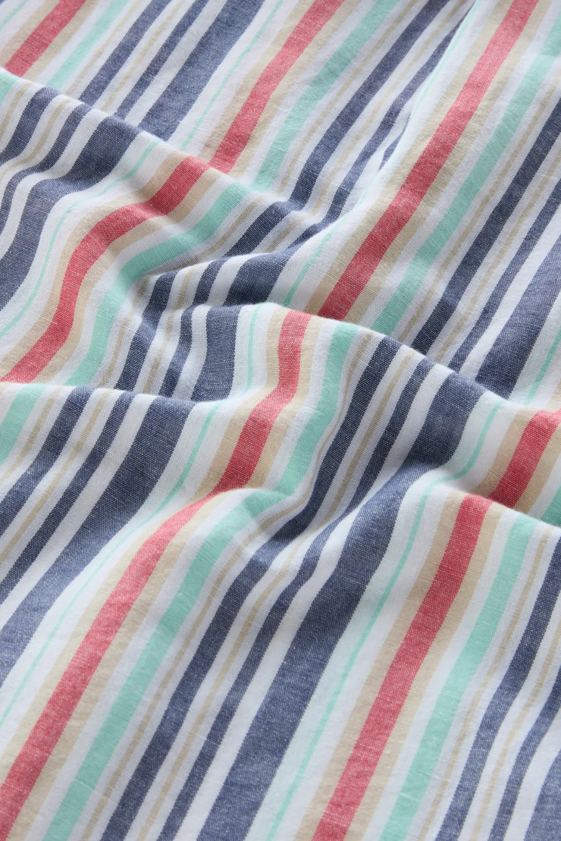 Camicie>Woolrich Camicia A Righe In Misto Cotone E Lino Red Stripe