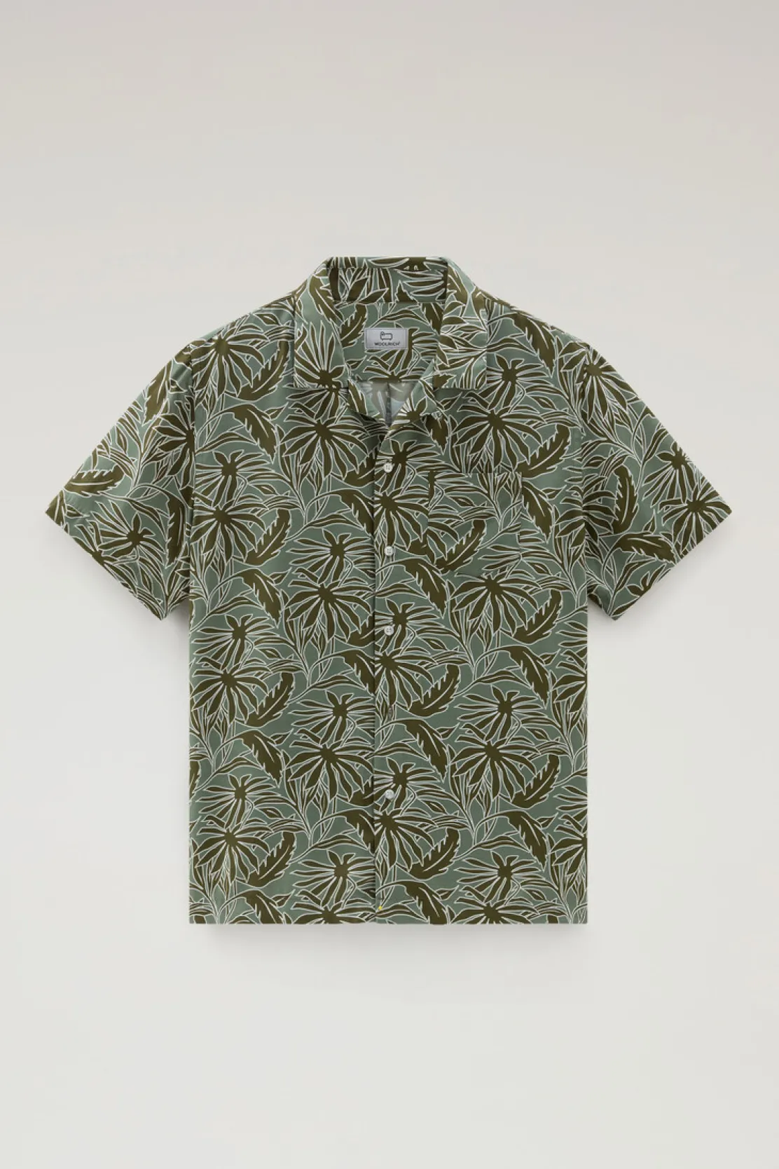 Camicie>Woolrich Camicia Con Stampa Tropical Tropical Sage