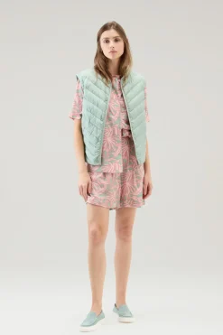Camicie e giacche a camicia>Woolrich Camicia Con Stampa Tropical Coral Sand Flower