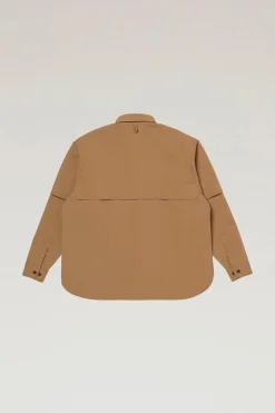 Outdoor Label Designed in Japan|Camicie>Woolrich Camicia In Cavalry Twill Di Misto Cotone Beige