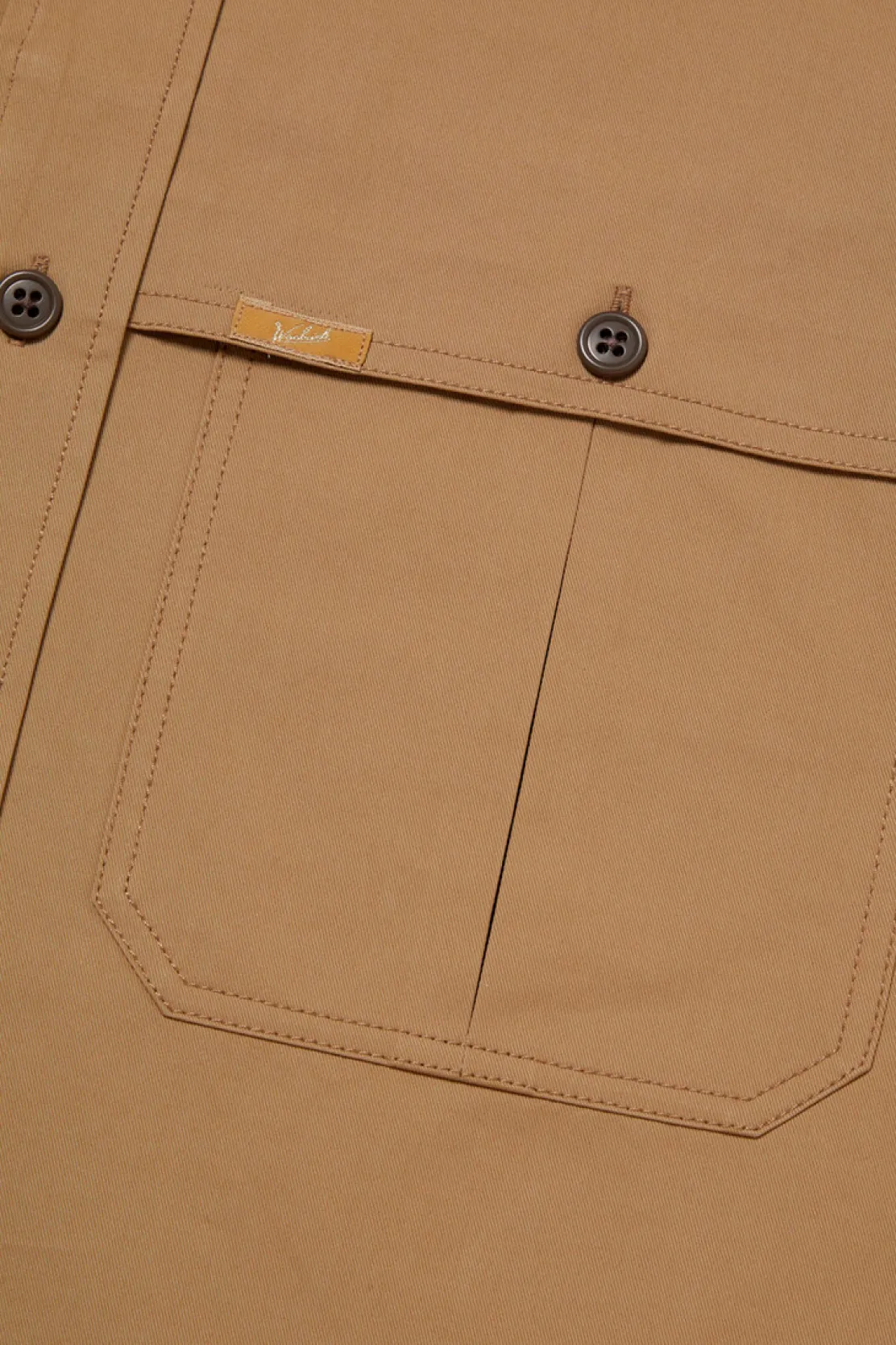 Outdoor Label Designed in Japan|Camicie>Woolrich Camicia In Cavalry Twill Di Misto Cotone Beige