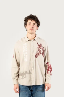 One Of These Days / Woolrich|Camicie>Woolrich Camicia In Flanella Con Stampa Western - One Of These Days / Sand
