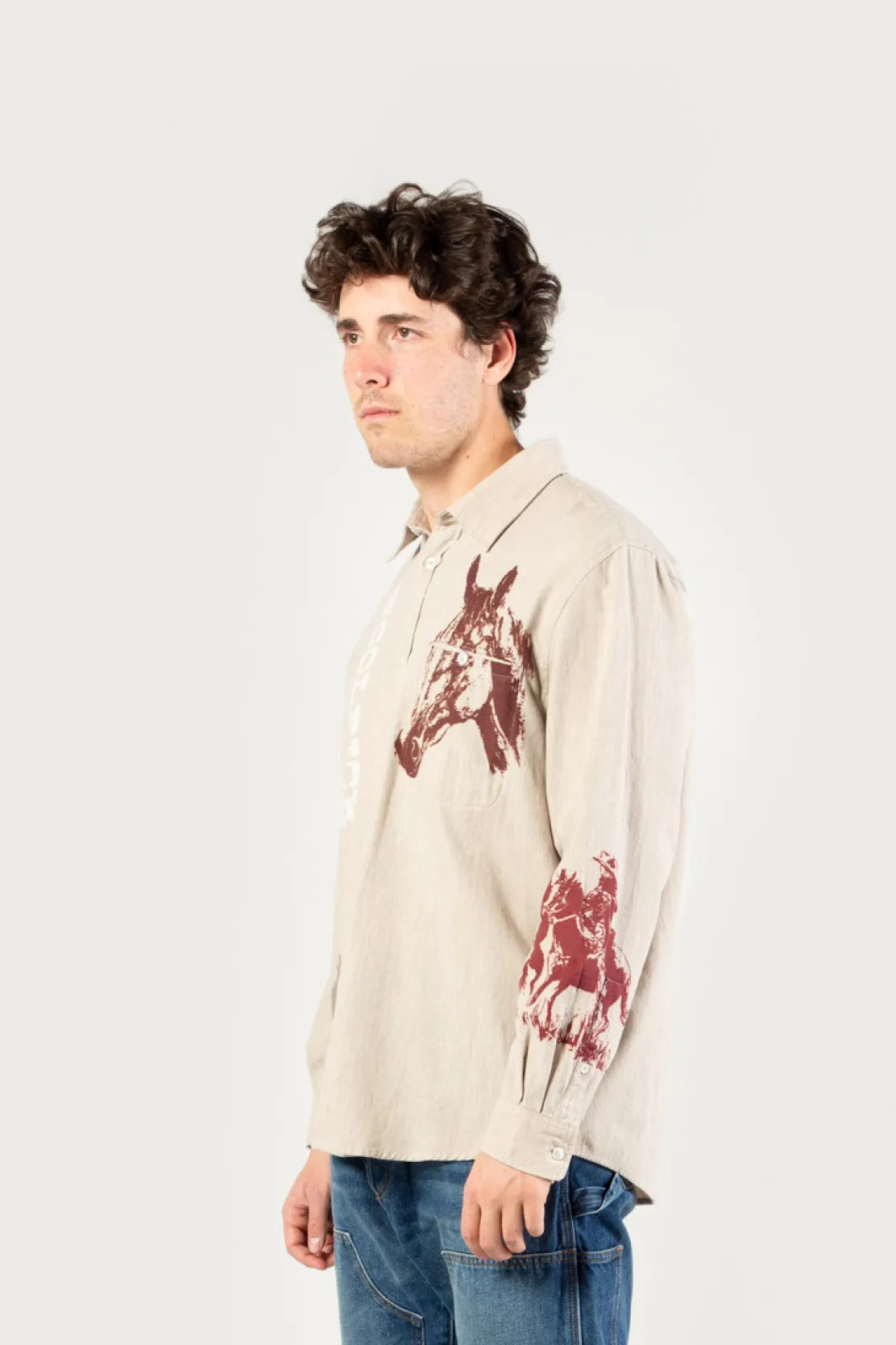 One Of These Days / Woolrich|Camicie>Woolrich Camicia In Flanella Con Stampa Western - One Of These Days / Sand