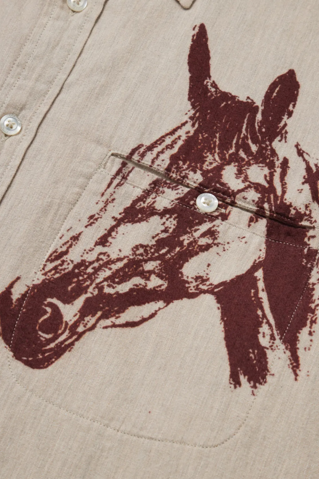One Of These Days / Woolrich|Camicie>Woolrich Camicia In Flanella Con Stampa Western - One Of These Days / Sand