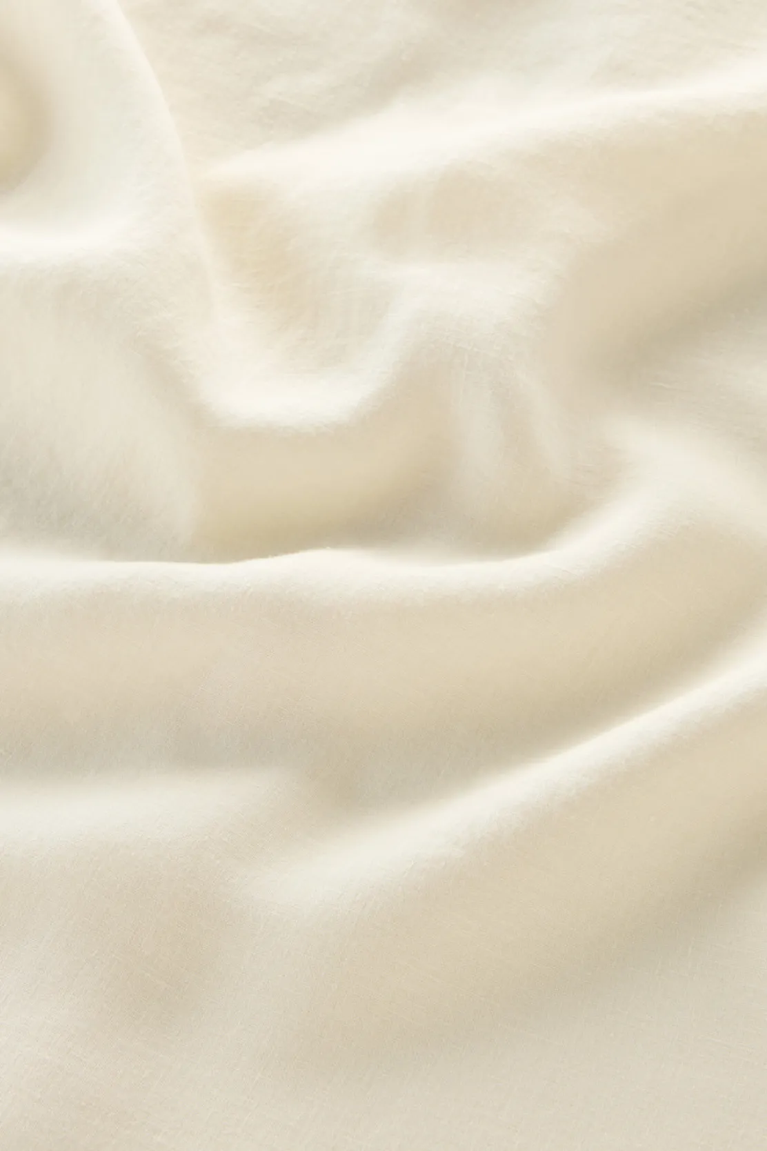 Camicie>Woolrich Camicia In Puro Lino Tinta In Capo Con Colletto Alla Coreana Milky Cream