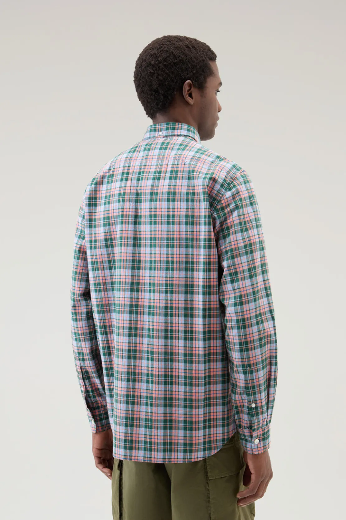 Camicie>Woolrich Camicia Madras In Puro Cotone A Quadri Sage Check