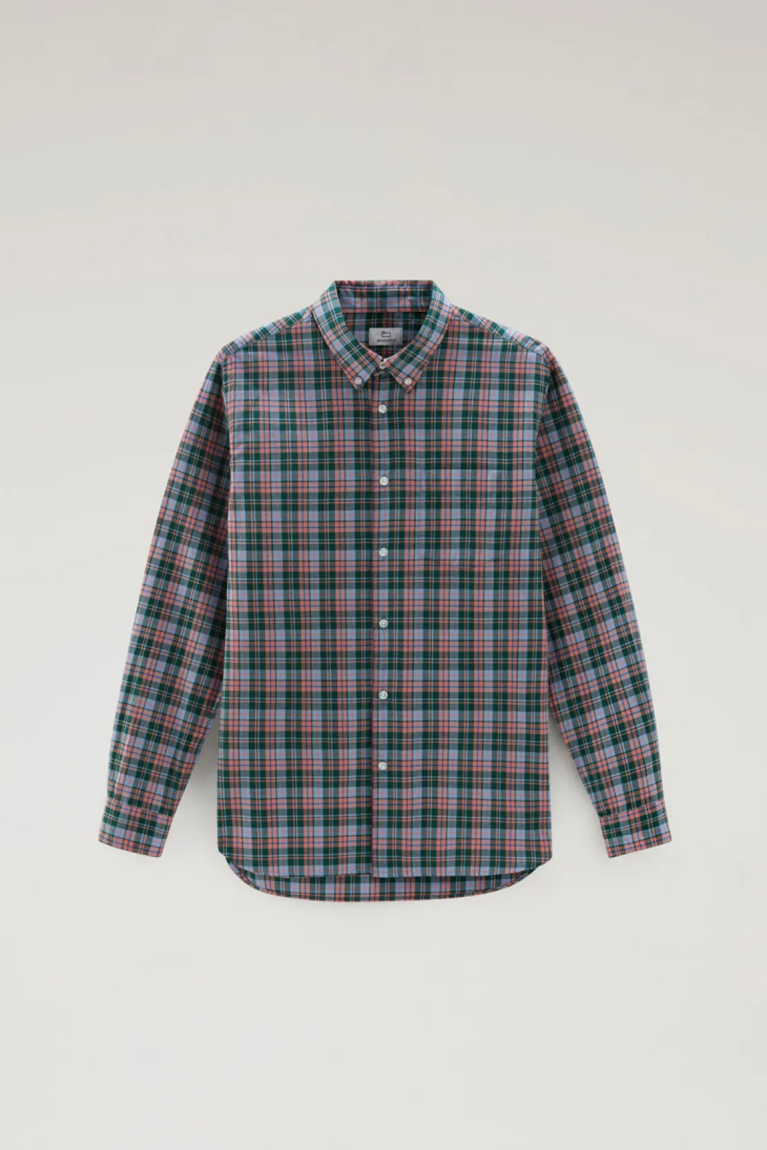 Camicie>Woolrich Camicia Madras In Puro Cotone A Quadri Sage Check