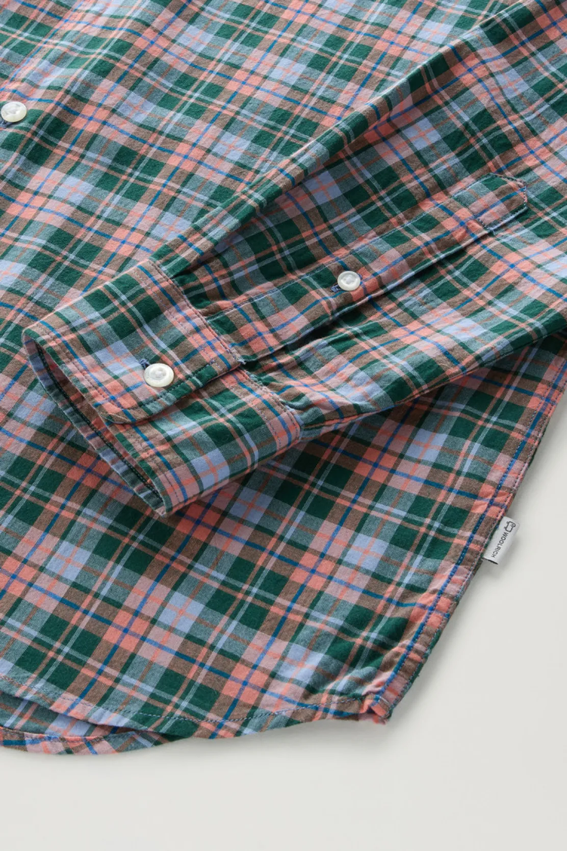 Camicie>Woolrich Camicia Madras In Puro Cotone A Quadri Sage Check
