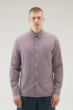 Camicie>Woolrich Camicia Madras In Puro Cotone A Quadri Micro Check Red