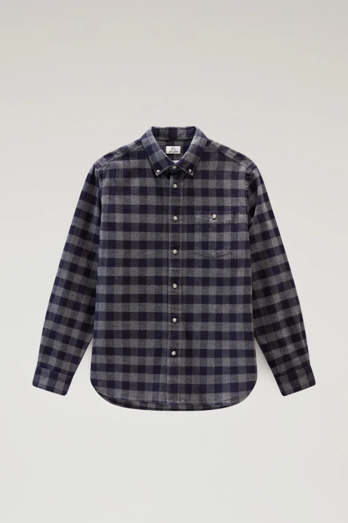 Camicie>Woolrich Camicia Traditional A Quadri In Flanella Blue Buffalo
