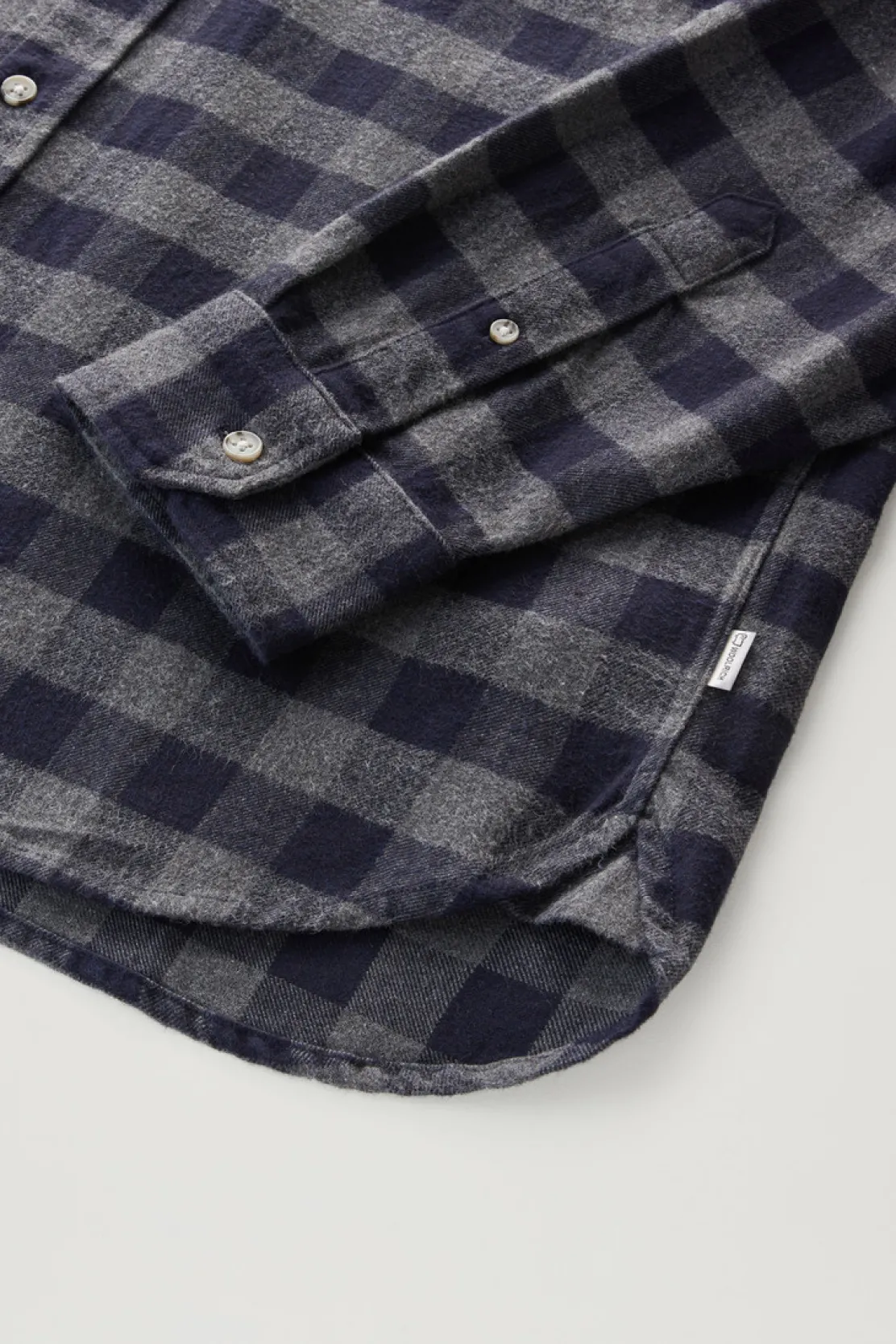 Camicie>Woolrich Camicia Traditional A Quadri In Flanella Blue Buffalo
