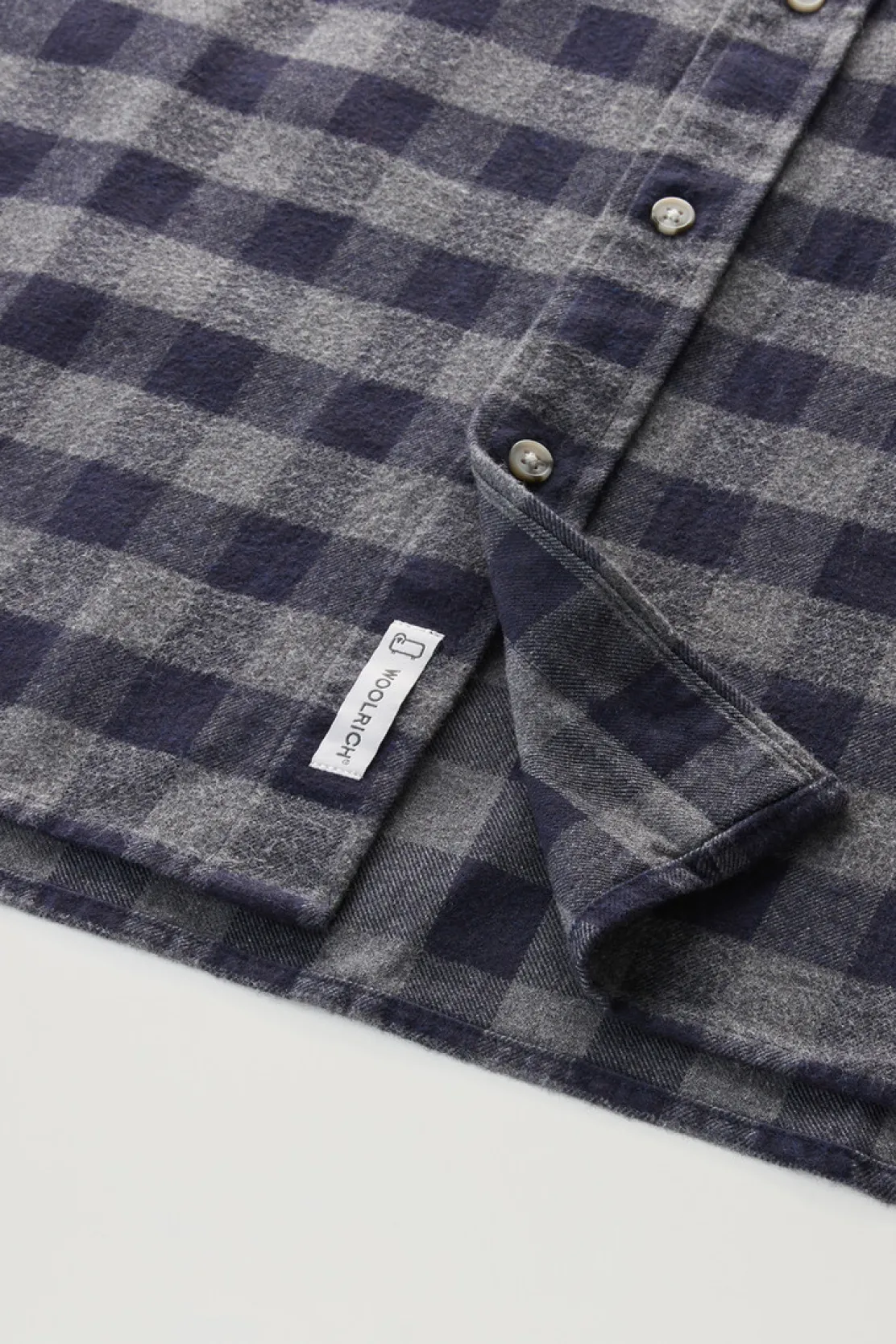 Camicie>Woolrich Camicia Traditional A Quadri In Flanella Blue Buffalo