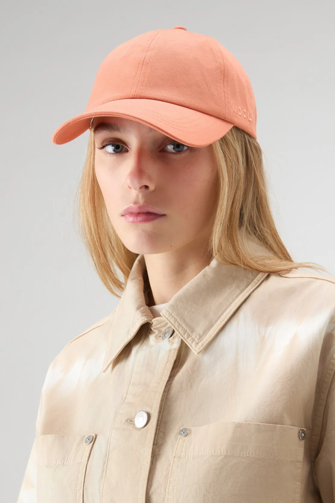 Cappelli e berretti|Cappelli>Woolrich Cappellino In Twill Di Puro Cotone Coral Sand