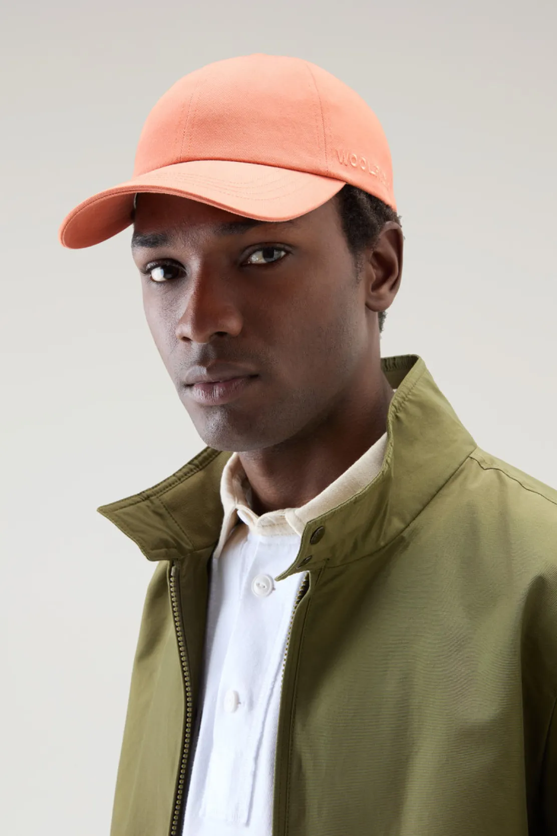 Cappelli e berretti|Cappelli>Woolrich Cappellino In Twill Di Puro Cotone Coral Sand