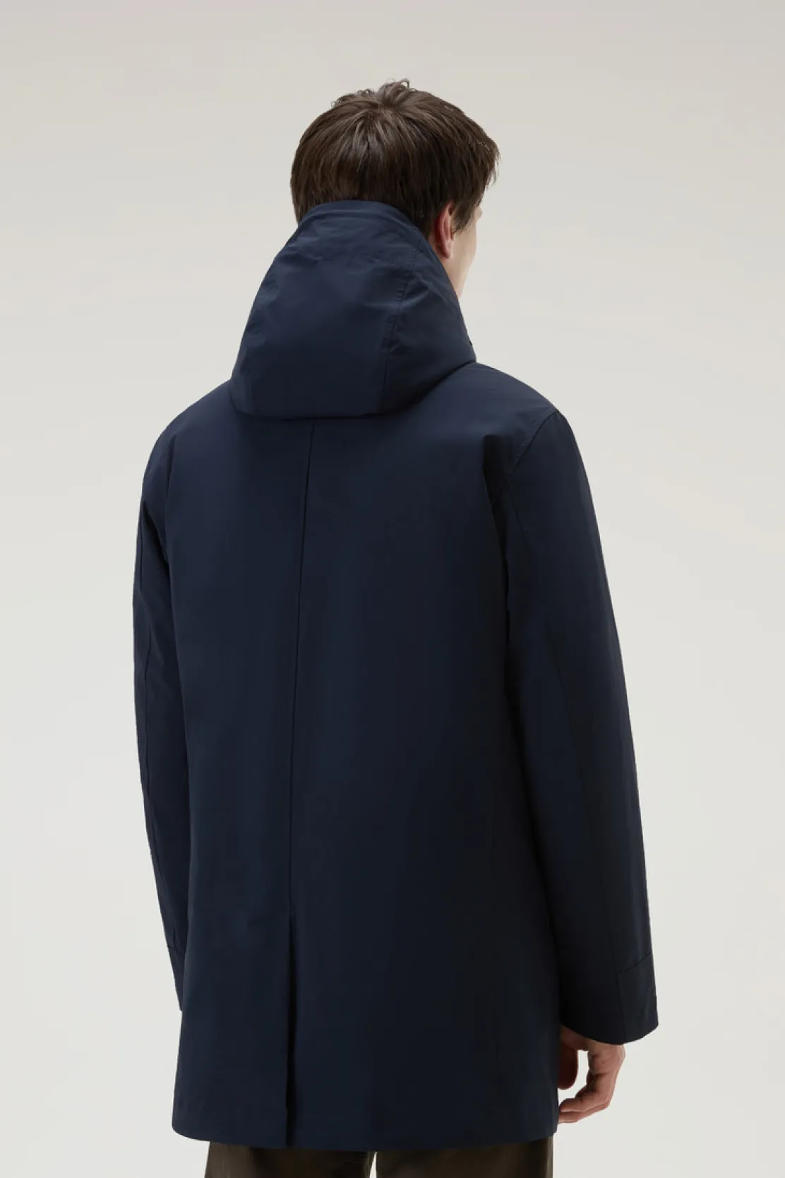 Cappotti|Impermeabili>Woolrich Cappotto 3 In 1 In Nylon Elasticizzato Con Giacca Trapuntata Removibile Melton Blue
