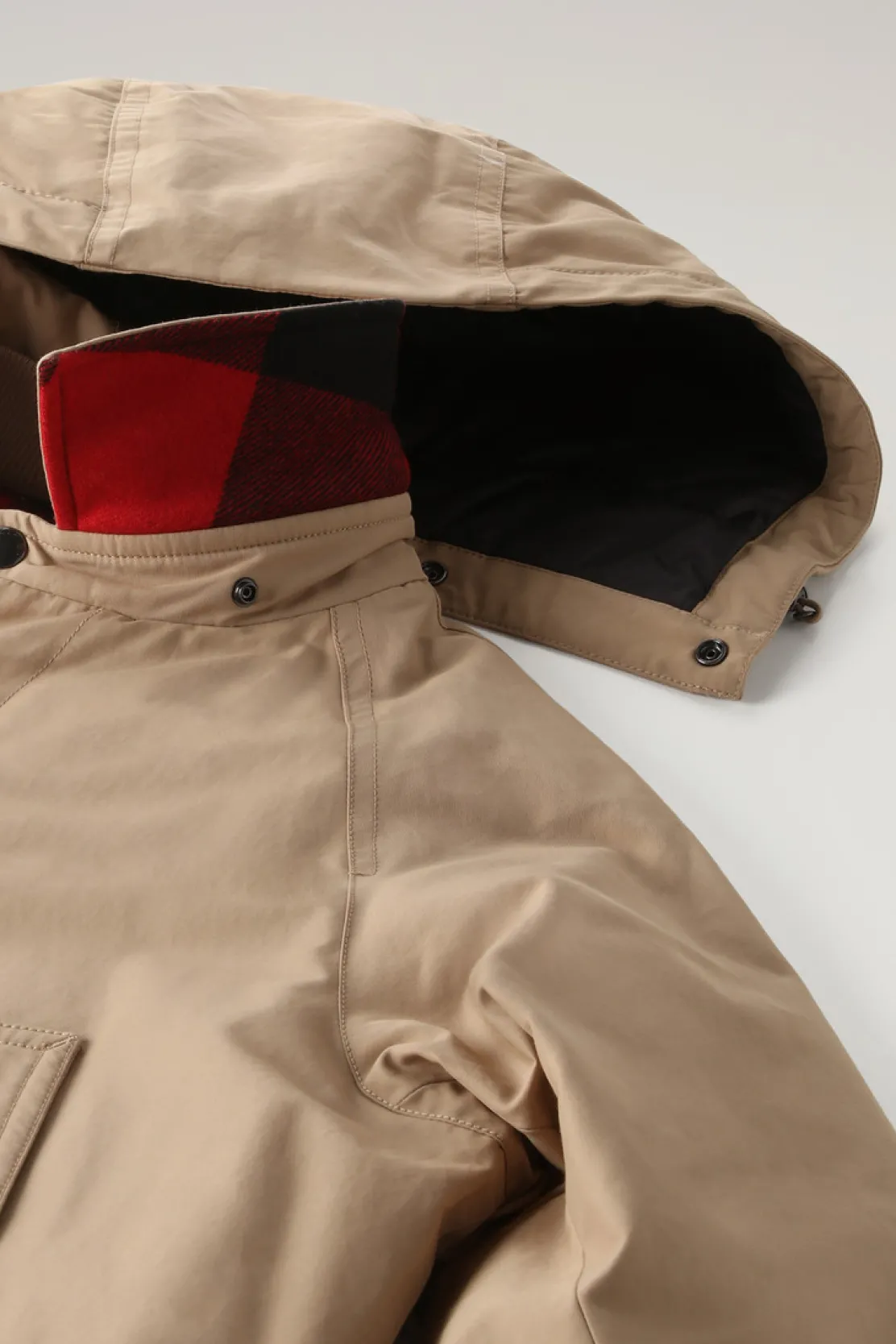 Cappotti>Woolrich Cappotto Authentic Con Maniche Raglan Gold Khaki