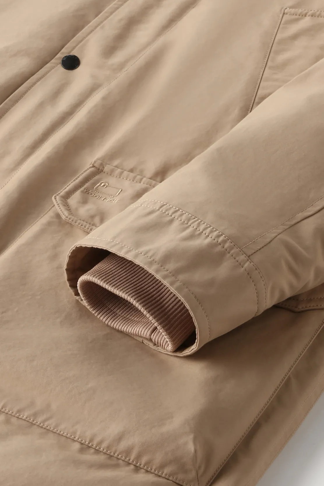 Cappotti>Woolrich Cappotto Authentic Con Maniche Raglan Gold Khaki
