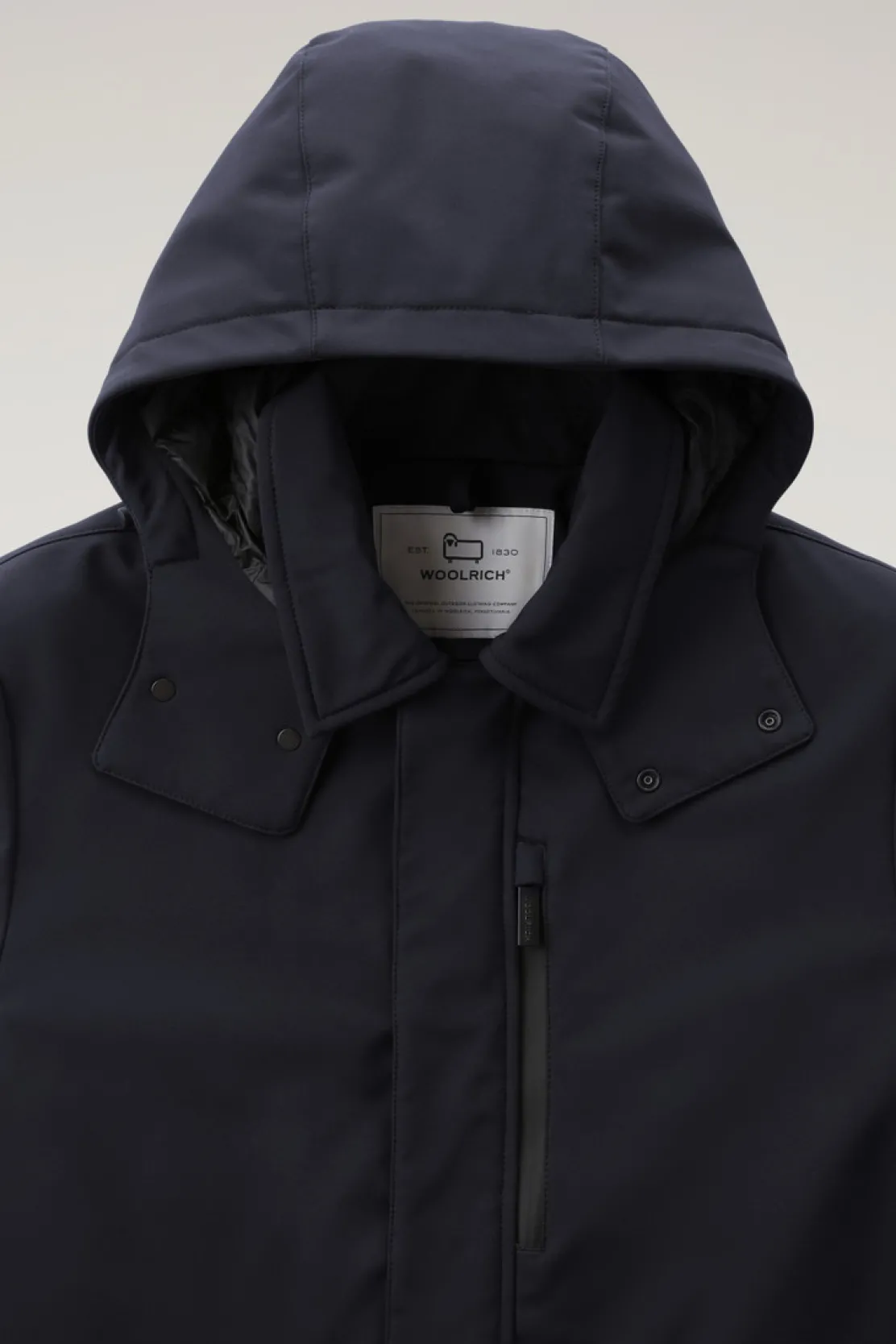 Cappotti|Impermeabili>Woolrich Cappotto Barrow Mac In Softshell Melton Blue