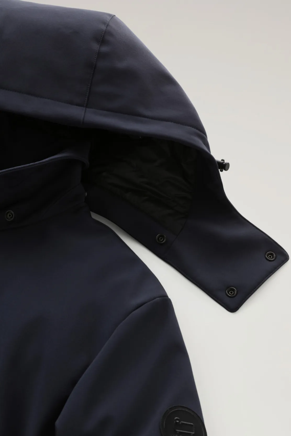 Cappotti|Impermeabili>Woolrich Cappotto Barrow Mac In Softshell Melton Blue