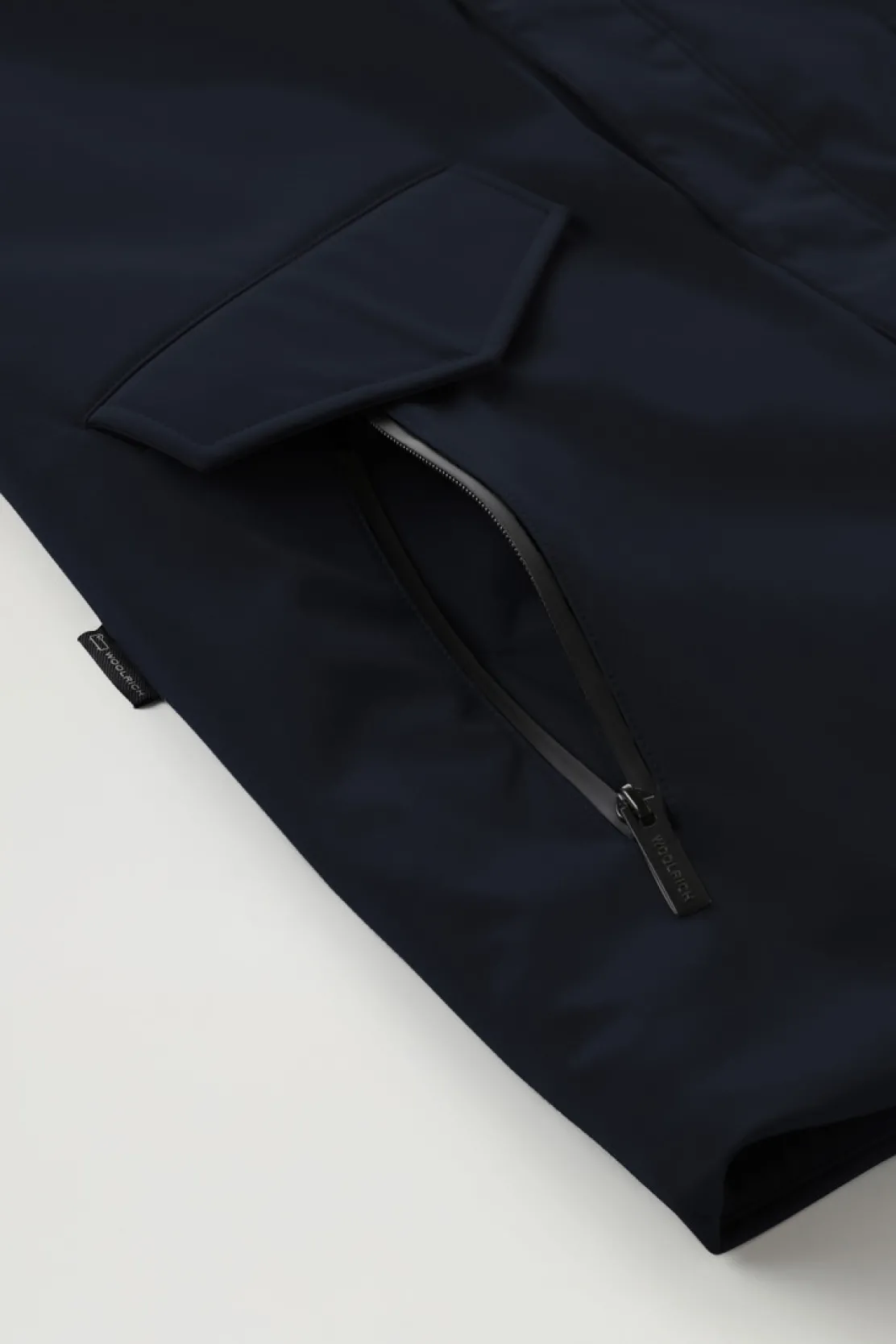 Cappotti|Impermeabili>Woolrich Cappotto Barrow Mac In Softshell Melton Blue