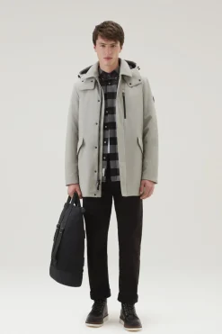 Cappotti|Impermeabili>Woolrich Cappotto Barrow Mac In Tech Softshell Taupe