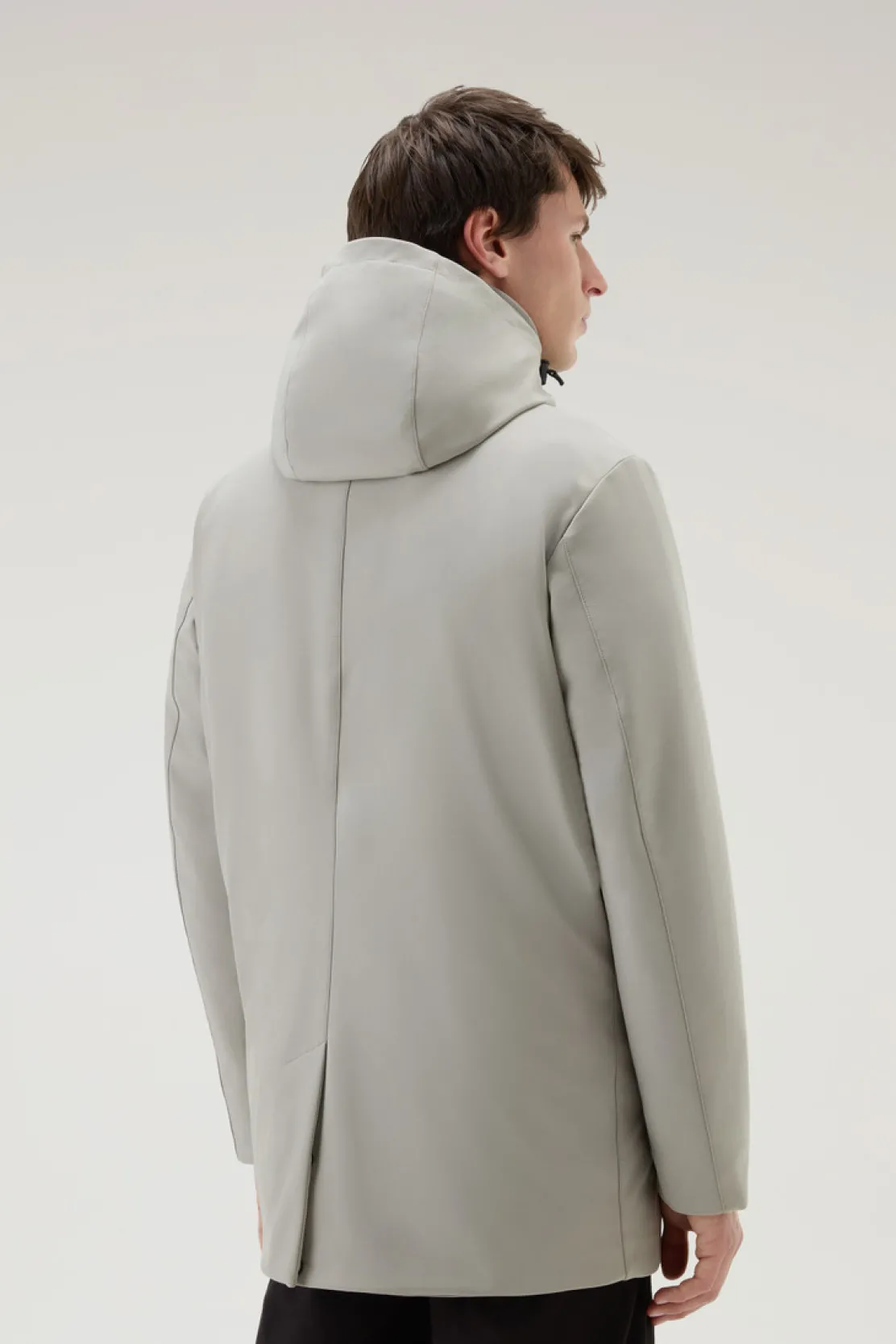 Cappotti|Impermeabili>Woolrich Cappotto Barrow Mac In Tech Softshell Taupe