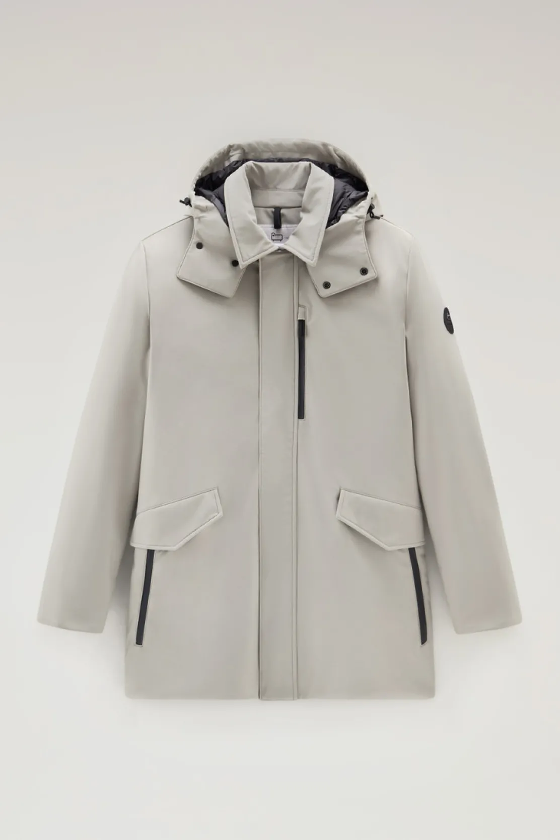 Cappotti|Impermeabili>Woolrich Cappotto Barrow Mac In Tech Softshell Taupe