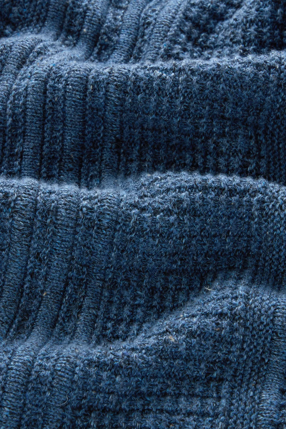 Maglieria>Woolrich Cardigan In Misto Cotone E Lino Indigo