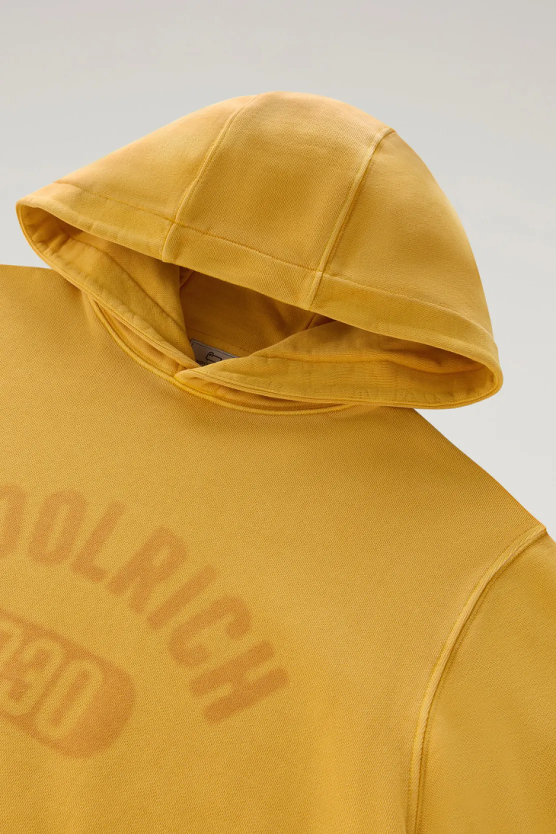 Felpe>Woolrich Felpa 1830 Tinta In Capo In Puro Cotone Con Cappucccio Golden Glow