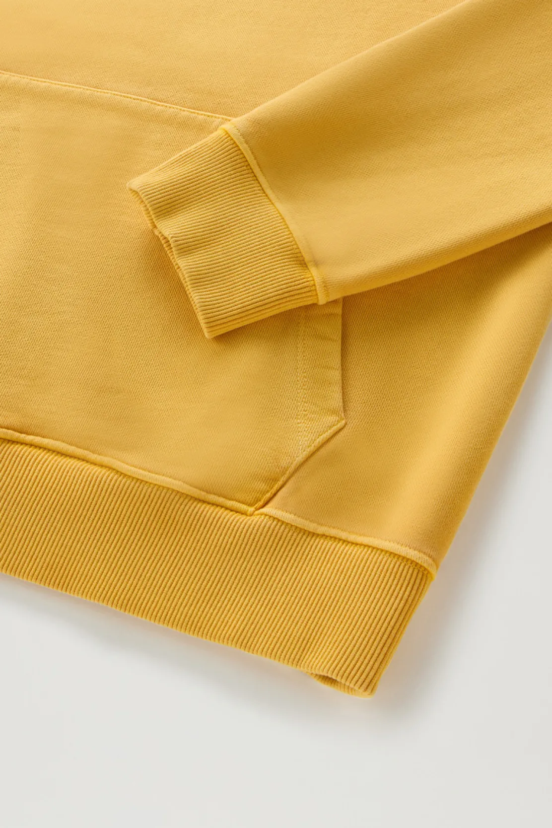 Felpe>Woolrich Felpa 1830 Tinta In Capo In Puro Cotone Con Cappucccio Golden Glow