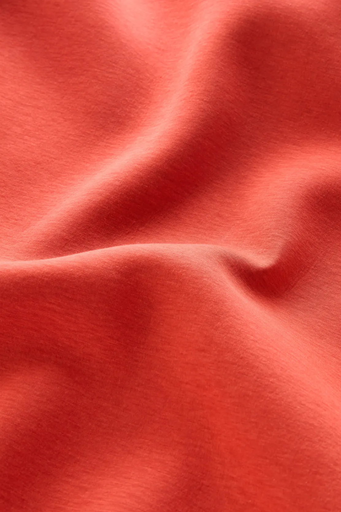 Felpe>Woolrich Felpa Con Cappuccio E Zip In Misto Cotone Bright Brick