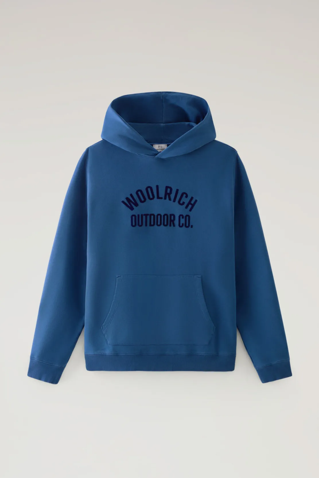 Felpe>Woolrich Felpa Con Cappuccio In Puro Cotone Blue Lobster