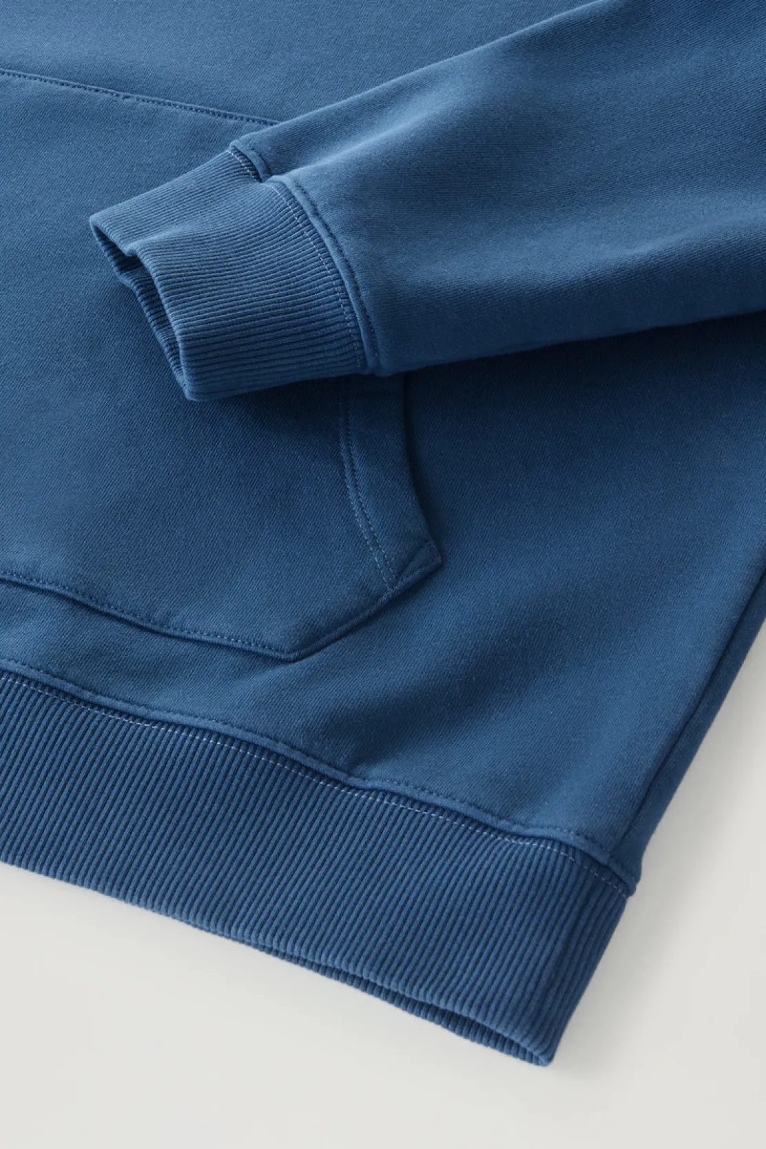 Felpe>Woolrich Felpa Con Cappuccio In Puro Cotone Blue Lobster