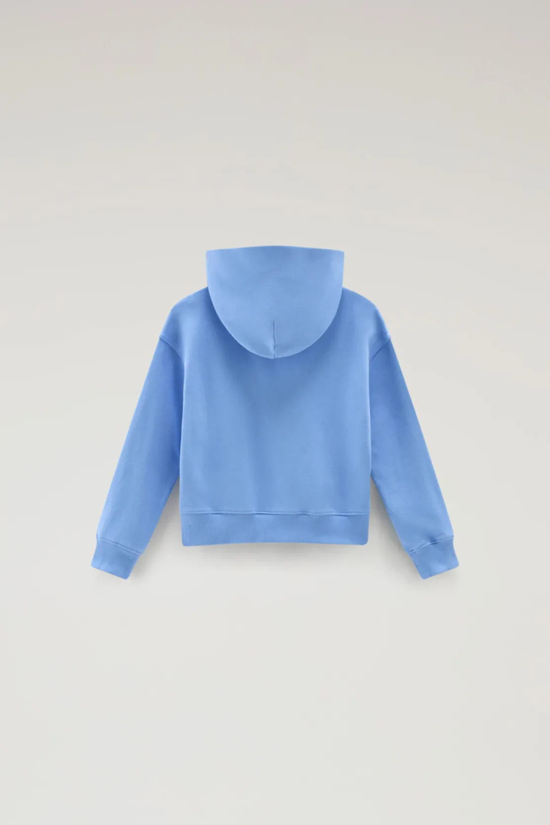 Abbigliamento>Woolrich Felpa Da Bambina In Puro Cotone Con Cappuccio Sea Breeze