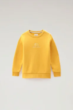 Abbigliamento>Woolrich Felpa Da Bambino In Cotone Con Logo Buddagold