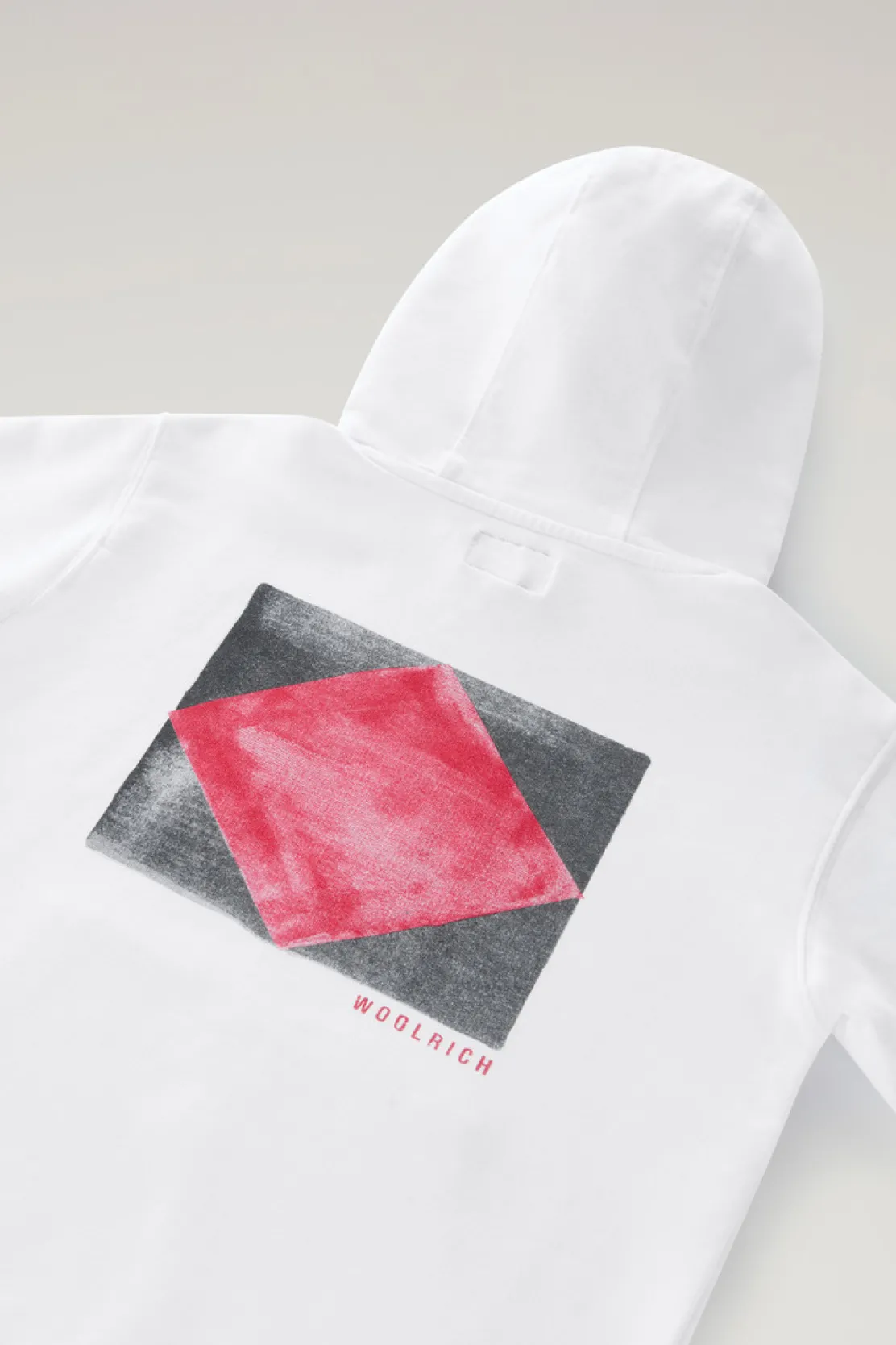 Abbigliamento>Woolrich Felpa Da Bambino In Puro Cotone Con Cappuccio Bright White
