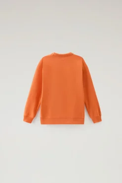 Abbigliamento>Woolrich Felpa Girocollo Da Bambino In Puro Cotone Con Stampa Koi